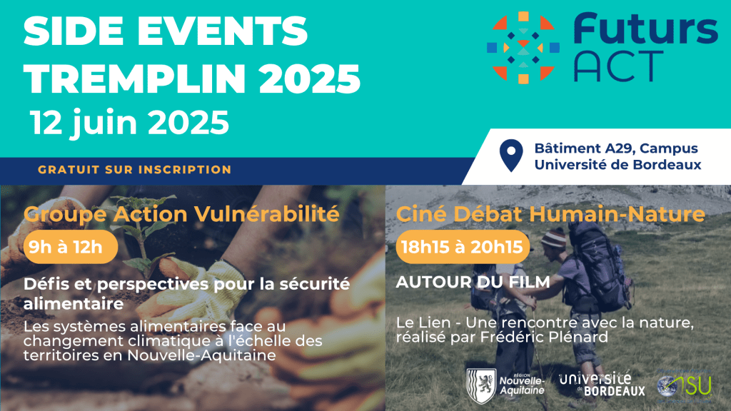 SIDE EVENTS TREMPLIN 2025, L'atelier du Groupe Action Vulérabilityé et le ciné-débat Humain Nature autour du film "Le Lien" de Frédéric Plénard